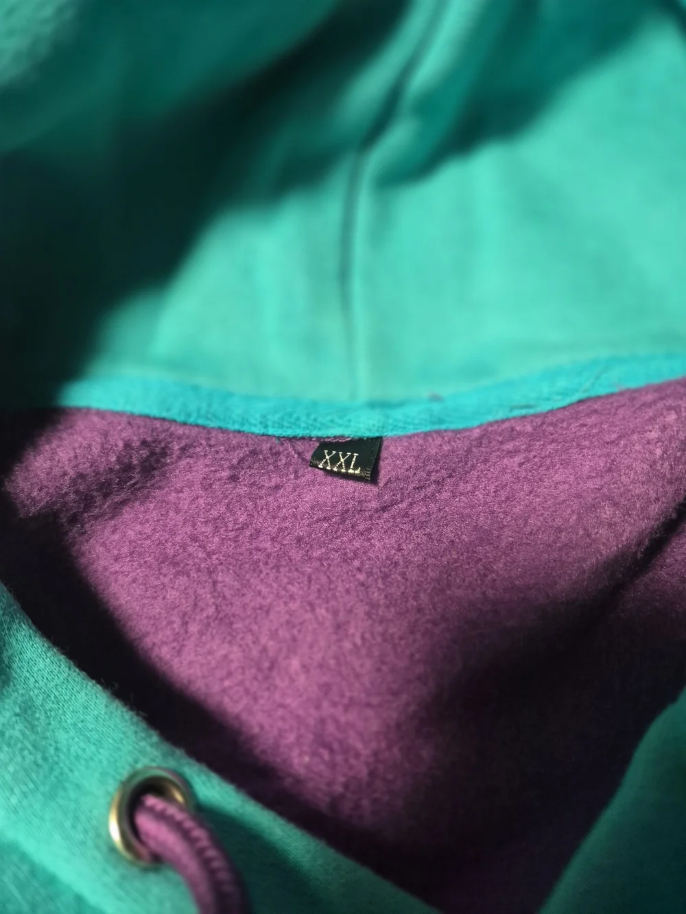Purpled Pastel Mountain Colorblock Hoodie Size XXL